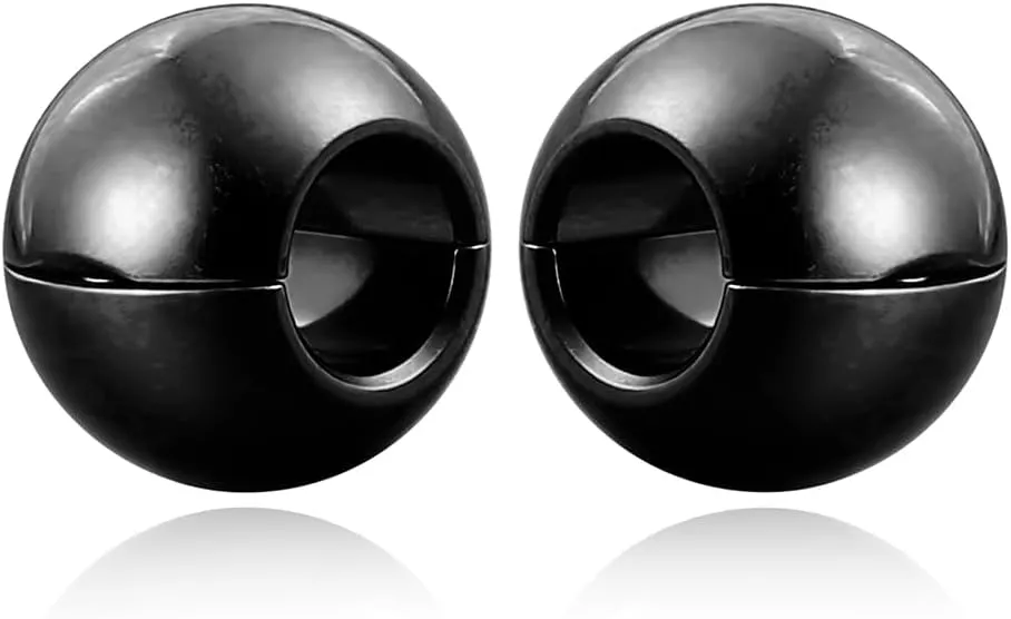 1 pair 9g ear weight Classic Spheres 12mm  (1/2"), Hypoallergenic 316 Stainless Steel Ear Weights Plugs Tunnels Gauges for Ear Body Jewelry Women Men
