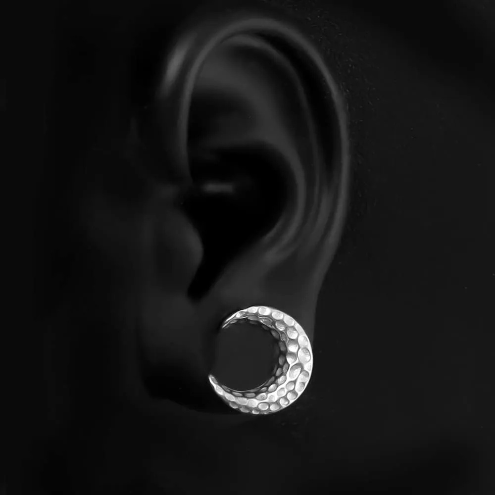 1 Pair Classic Moon Saddle for Stretched Ears Hypoallergenic 316 Stainless Steel Ear cuff Tunels plugs 00G 8mm-25mm(0G-1'') Body Piercing Jewelry