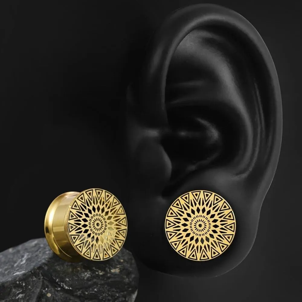 1 Pair New Classic gauges Ear Plugs Tunnels Hypoallergenic 316 Stainless Steel Ear Gauges 8mm-25mm (0G-1") Body Piercing Jewelry