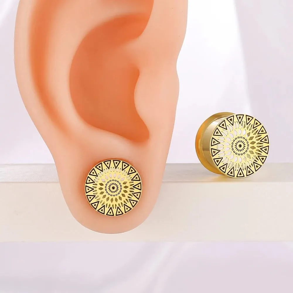 1 Pair New Classic gauges Ear Plugs Tunnels Hypoallergenic 316 Stainless Steel Ear Gauges 8mm-25mm (0G-1") Body Piercing Jewelry