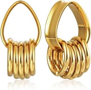 1 pair Rings Ear Gauges Hypoallergenic 316 rings ear weight Stainless Steel Ear Stretchers Plus Tunnels (0G-1") 8mm-25mm 00G Body Piercing Jewelry