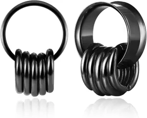 1 pair Rings Ear Gauges Hypoallergenic 316 rings ear weight Stainless Steel Ear Stretchers Plus Tunnels (0G-1") 8mm-25mm 00G Body Piercing Jewelry