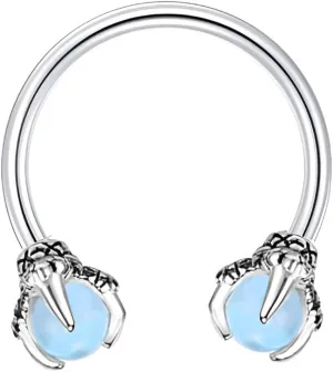 1 PC 16G Horseshoe Hoop Septum Ring Earring Cartilage Nose Ring Heart Captive Bead Rings Tragus Daith Rook Helix Body Piercing Jewelry for Women