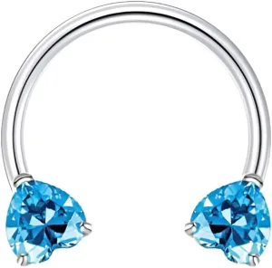 1 PC 16G Horseshoe Hoop Septum Ring Earring Cartilage Nose Ring Heart Captive Bead Rings Tragus Daith Rook Helix Body Piercing Jewelry for Women