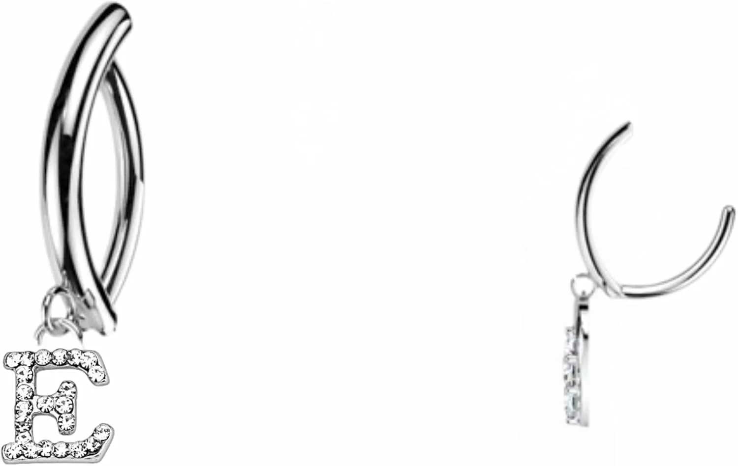 14G Initial Clicker Belly Ring Surgical Steel Custom Letter Navel Ring