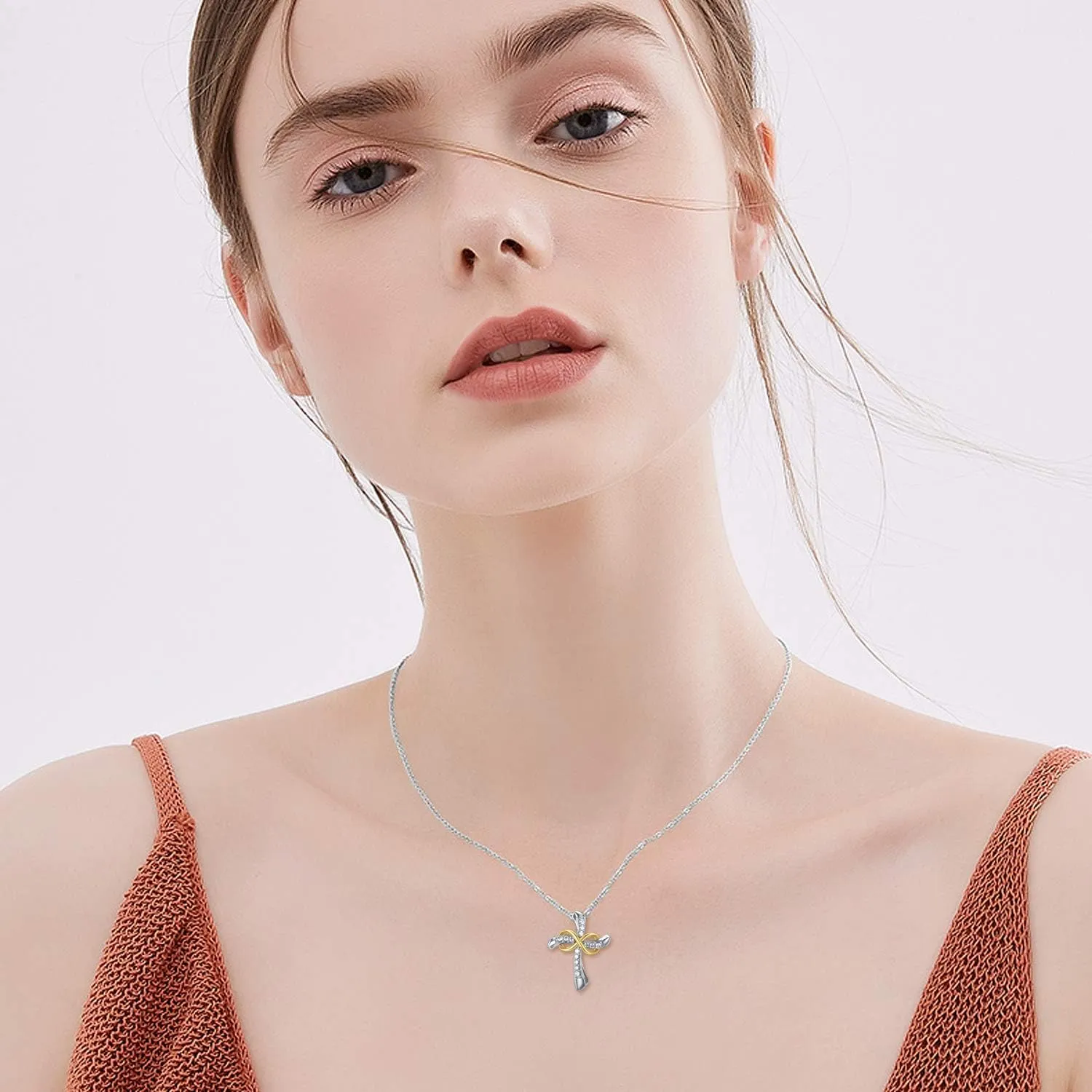 14k Gold Colorful Gemdtone Necklace For Women Birthstone Cubic Zirconia Real Yellow Gold Pendant Tree Branch Heart Necklace Birthday Jewelry Gift