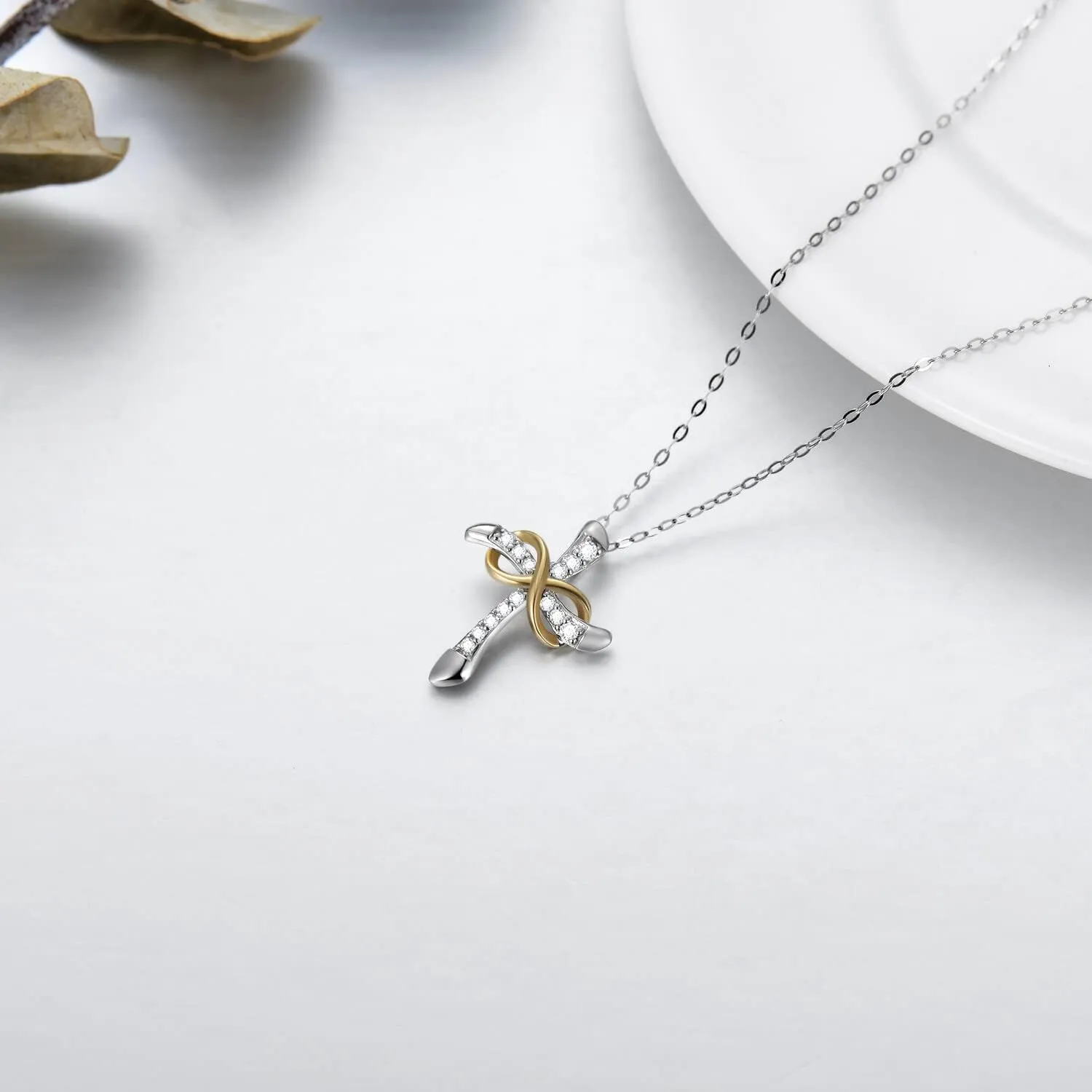 14k Gold Colorful Gemdtone Necklace For Women Birthstone Cubic Zirconia Real Yellow Gold Pendant Tree Branch Heart Necklace Birthday Jewelry Gift