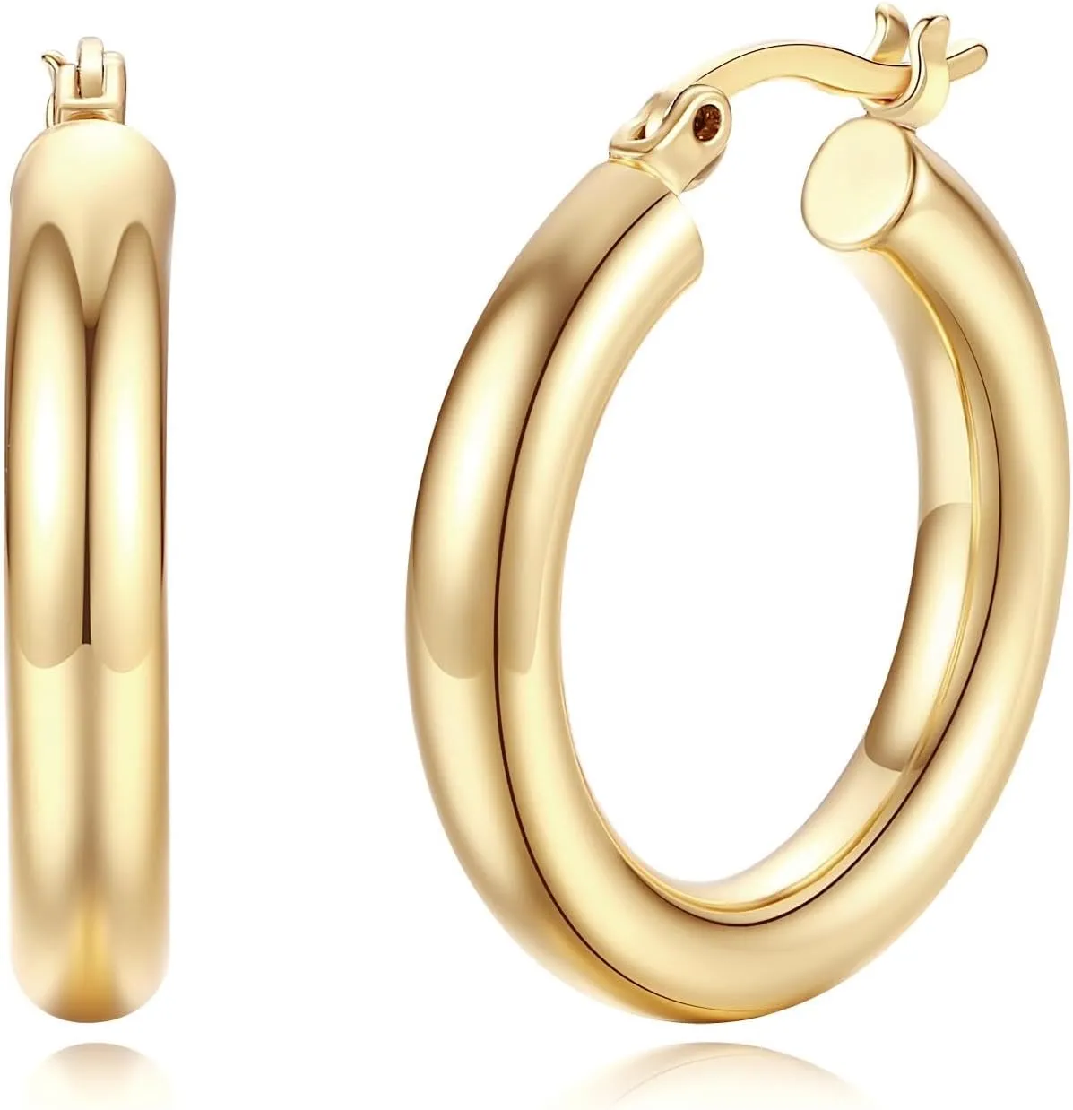 14K Gold Hoop Earrings for Women Gold Earrings Classic Huggie Earrings Gifts for Her Mothers Day Valentines Anniversary Birthday Gifts