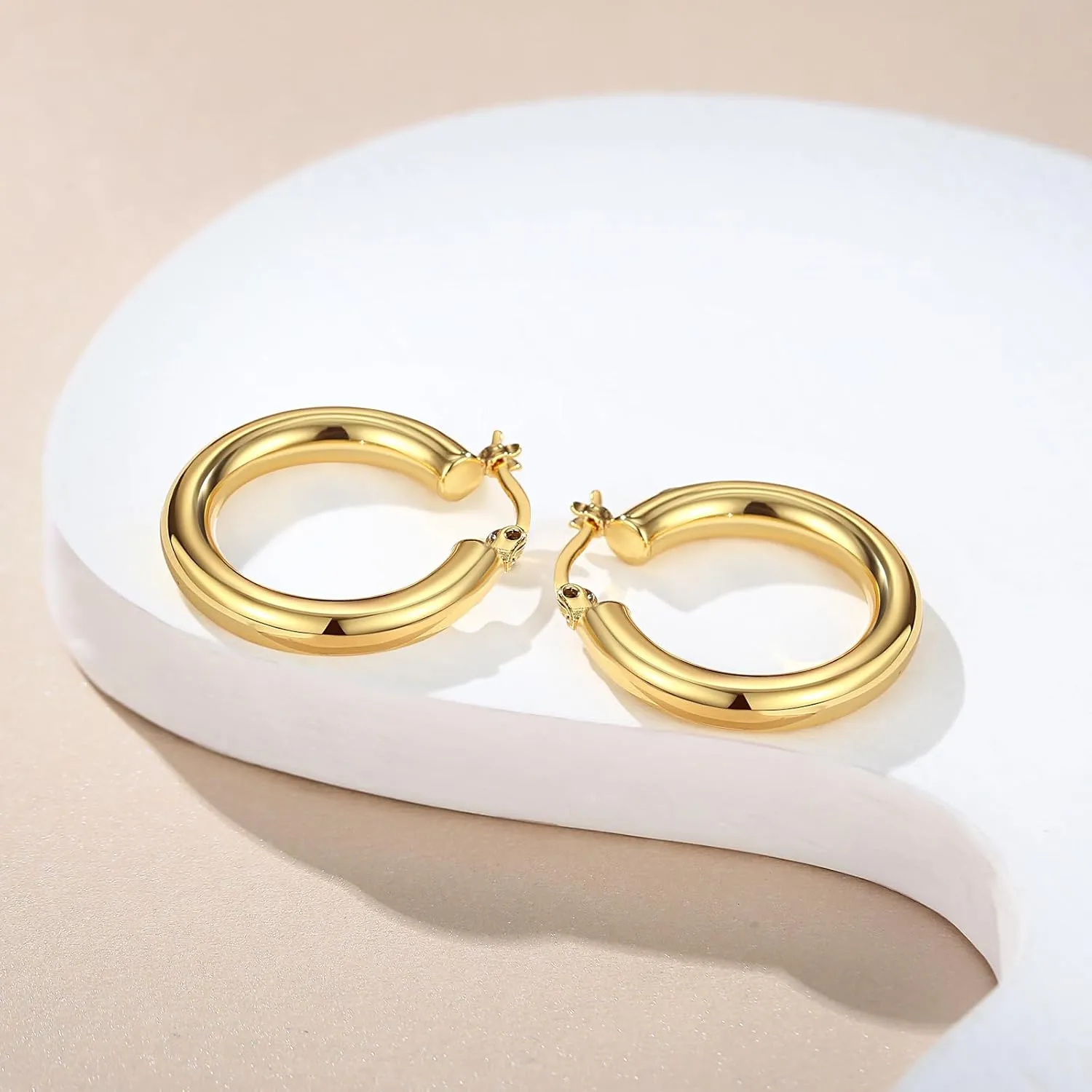 14K Gold Hoop Earrings for Women Gold Earrings Classic Huggie Earrings Gifts for Her Mothers Day Valentines Anniversary Birthday Gifts