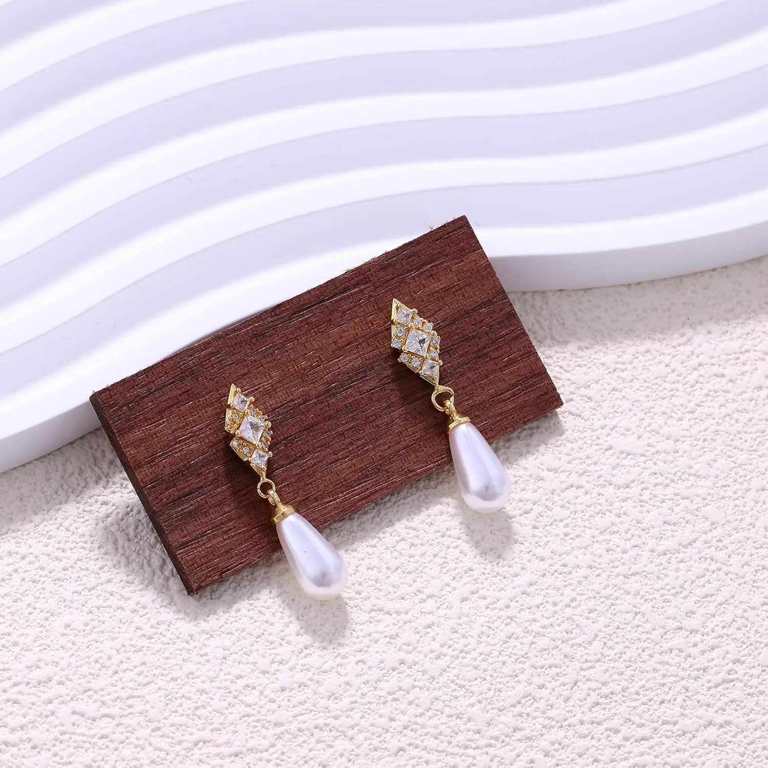 14K Gold Plated Butterfly Dangle Earrings for Women - Dainty, Trendy, Hypoallergenic CZ Drop Earrings - Simple Long Dangling Jewelry