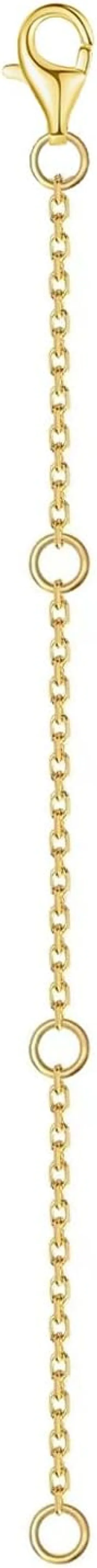 14K Solid Gold Chain 2" 3" 4" Necklace Bracelet Extender Chain, Delicate Durable Gold Adjustable Extension Chain for Necklace Bracelet Anklet Lobster Clasps