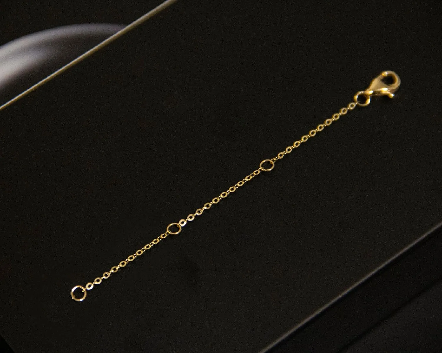 14K Solid Gold Chain 2" 3" 4" Necklace Bracelet Extender Chain, Delicate Durable Gold Adjustable Extension Chain for Necklace Bracelet Anklet Lobster Clasps