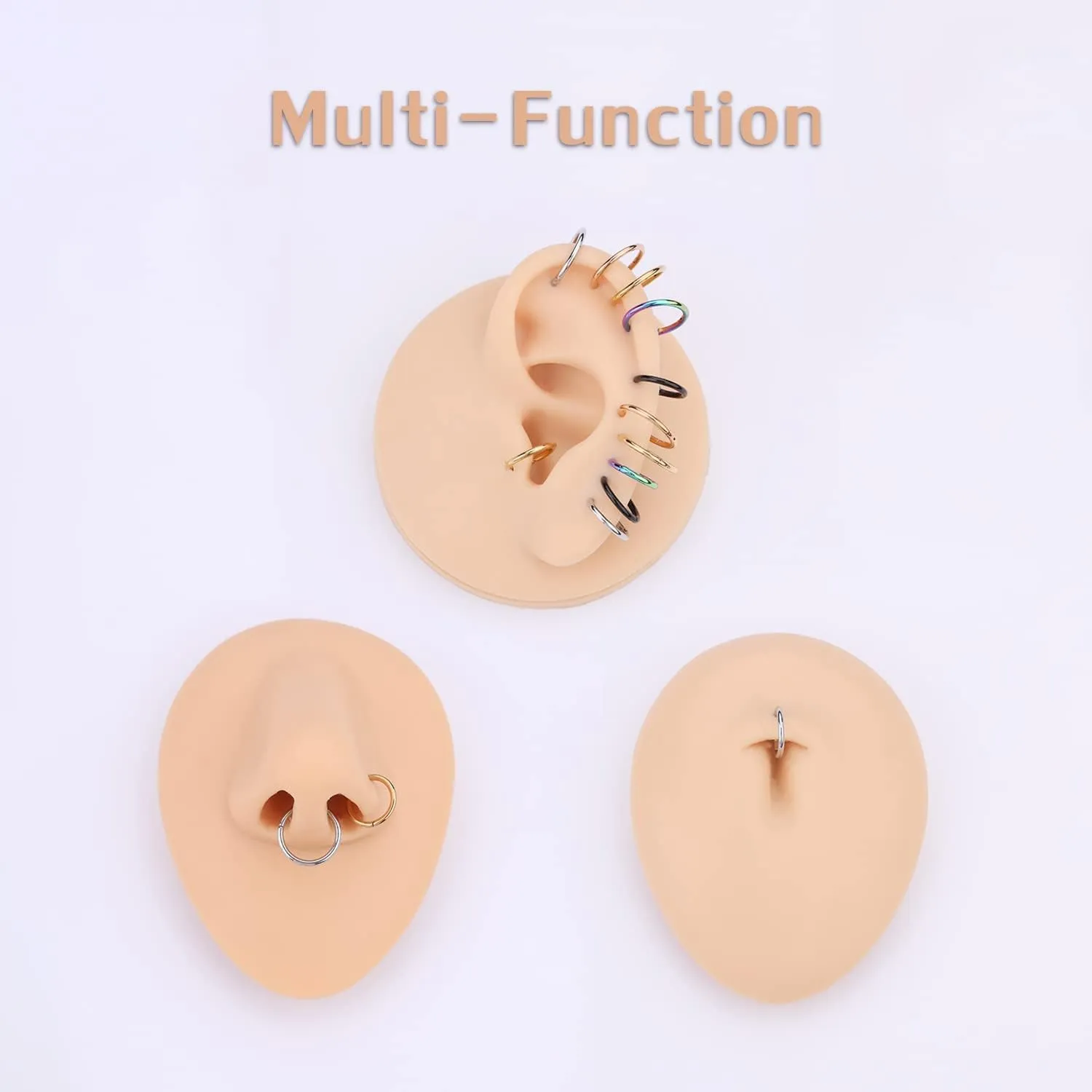 18G Nose Hoop Rings Surgical Steel Hinged Segment Clicker Rings 16G Septum Lip Rings 10 PCS Conch Daith Rook Cartilage Tragus Helix Sleeper Lobe Hoop Earrings Piercing Jewelry for Women 6mm to 16mm