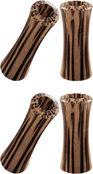 2 Pairs Wood Double Flared Saddle Piercing Jewelry Stretcher Ear Earring Lobe Flesh Tunnel Plugs