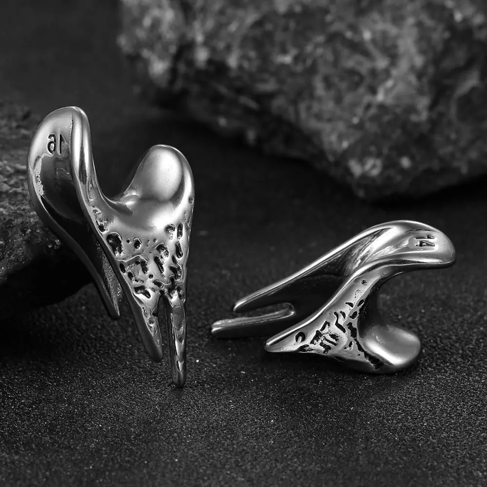 2 PCS Ear Gauges dark drop saddle tunnles for Stretched Ears Hypoallergenic 316 Stainless Steel Ear cuff Tunels plugs 00G 8mm-16mm(0G-5/8'') Body Piercing Jewelry gold silver black