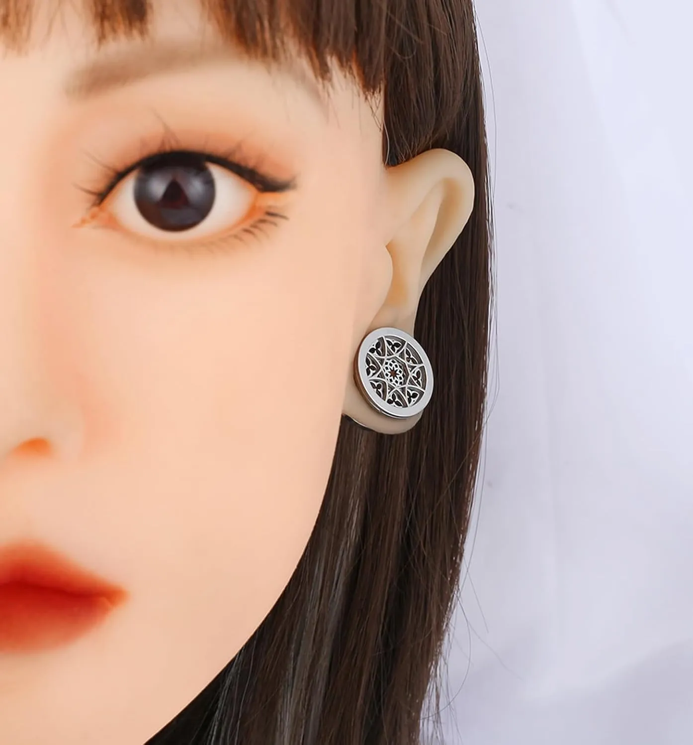 2 PCS Figure Gauges for Ears Hypoallergenic 316 Stainless Steel Ear Gauge Plugs for Women Men Comfy Ear Plugs Gauges Body Ear Piercing Jewelry