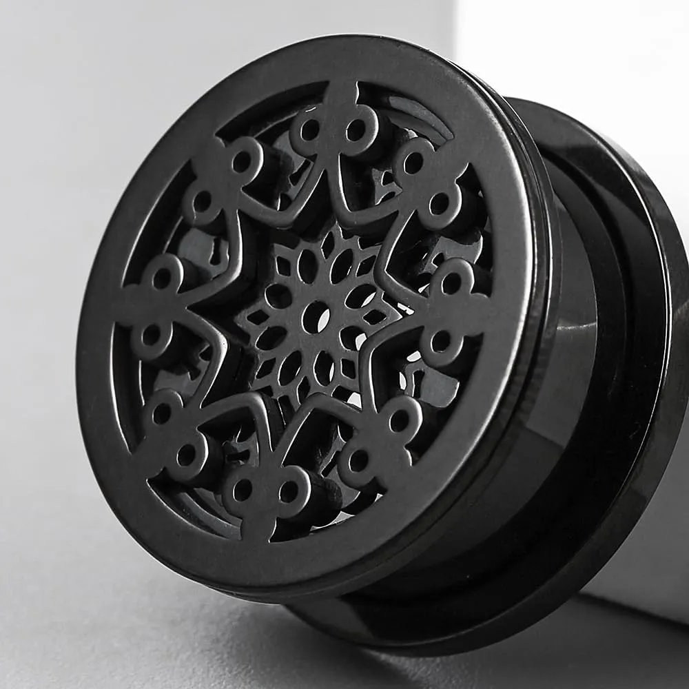 2 PCS Figure Gauges for Ears Hypoallergenic 316 Stainless Steel Ear Gauge Plugs for Women Men Comfy Ear Plugs Gauges Body Ear Piercing Jewelry