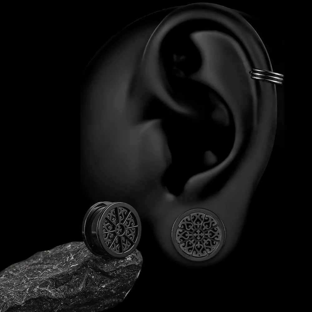 2 PCS Figure Gauges for Ears Hypoallergenic 316 Stainless Steel Ear Gauge Plugs for Women Men Comfy Ear Plugs Gauges Body Ear Piercing Jewelry