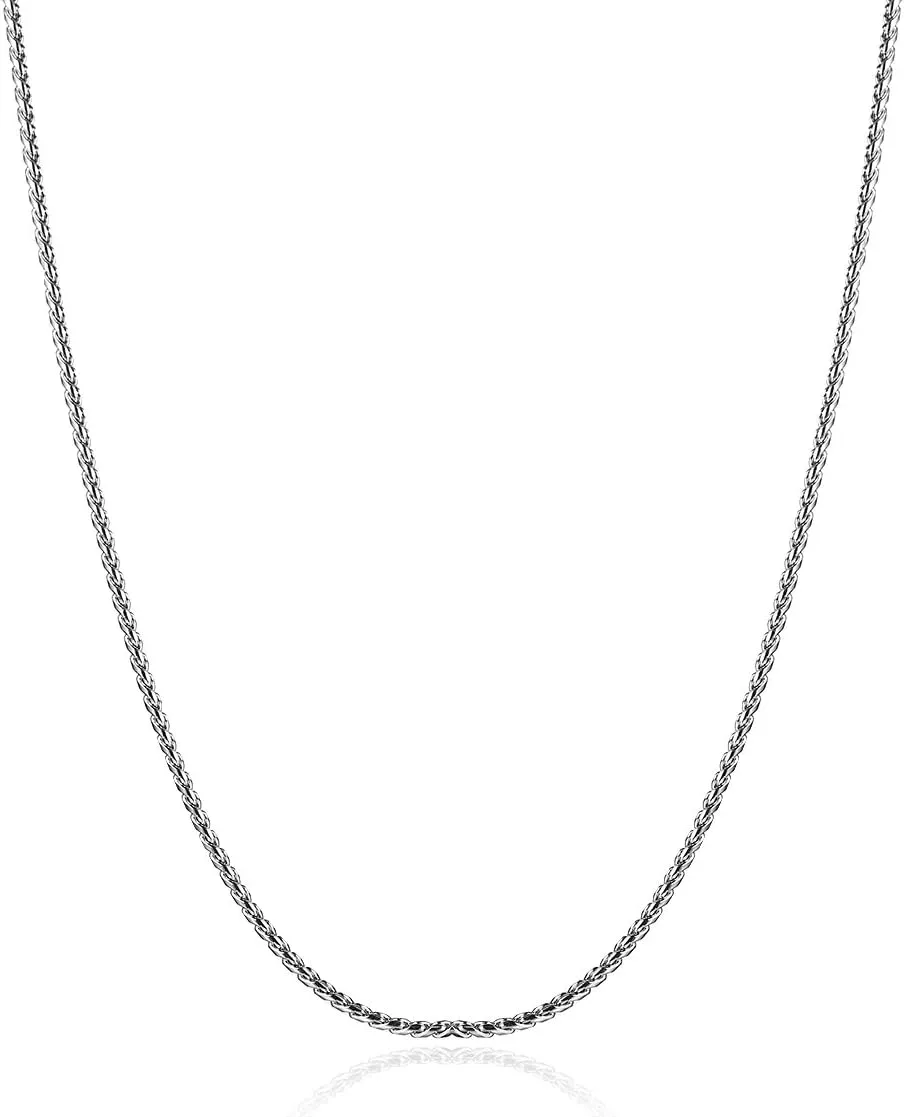 2mm Titanium Steel Unique Snake Chain Necklace for Men Women 18-30 Inch