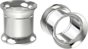 2pc Stainless Steel Tunnel Plugs Double Flare Ear Flesh Expander Earrings Gauges For Men Women Metal