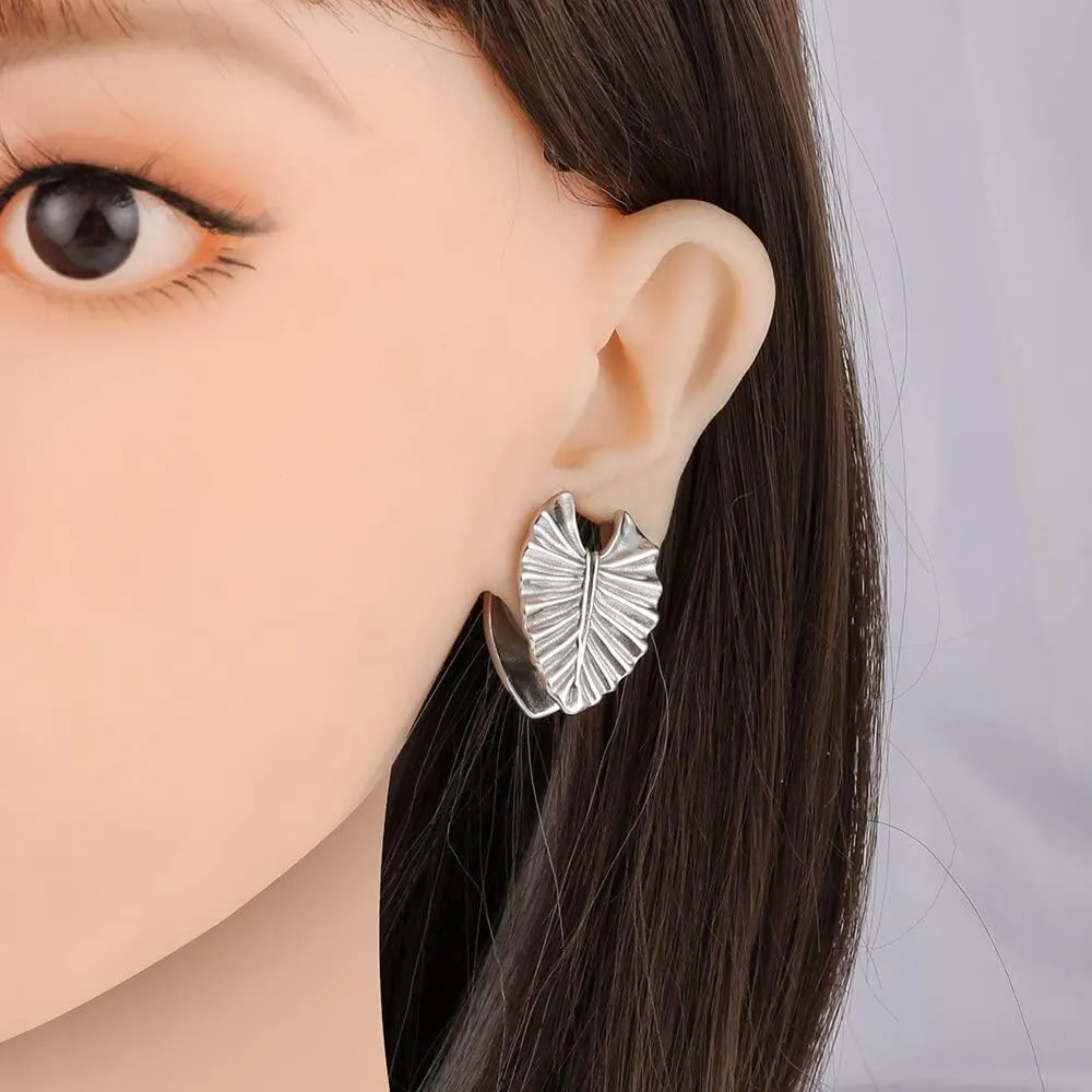 2PCS 8mm-25mm (0G-1") Novelty Leaf Saddle Hanger Gauges Plugs for Stretched Ears, Hypoallergenic 316 Stainless Steel Ear Tunnels Gauges Body Piercing Jewelry for Men Women