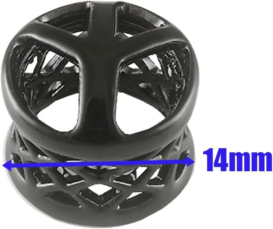 2Pcs Blackline Alloy Double Flared Saddle Piercing Jewelry Ear Stretcher Plugs Flesh Earring Lobe Gauge More Choices