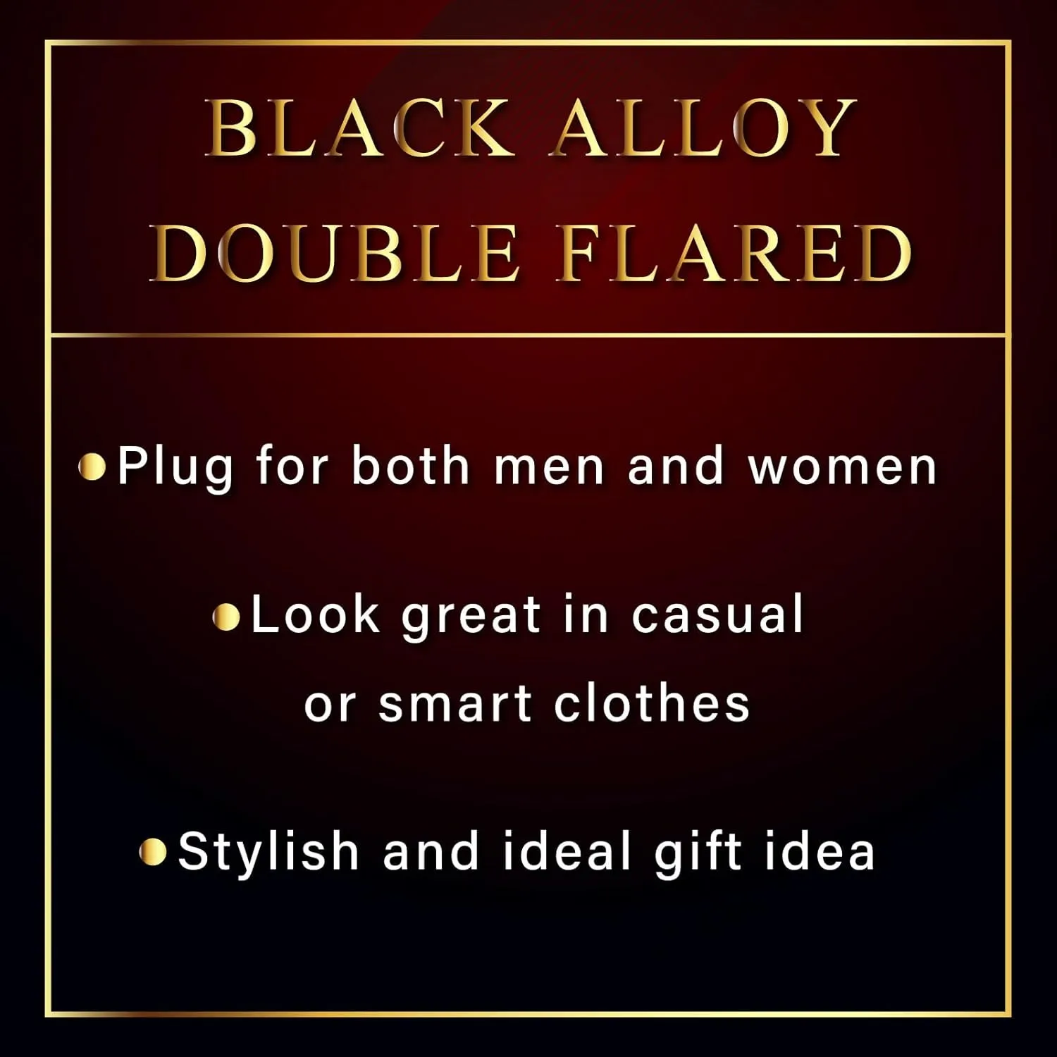 2Pcs Blackline Alloy Double Flared Saddle Piercing Jewelry Ear Stretcher Plugs Flesh Earring Lobe Gauge More Choices
