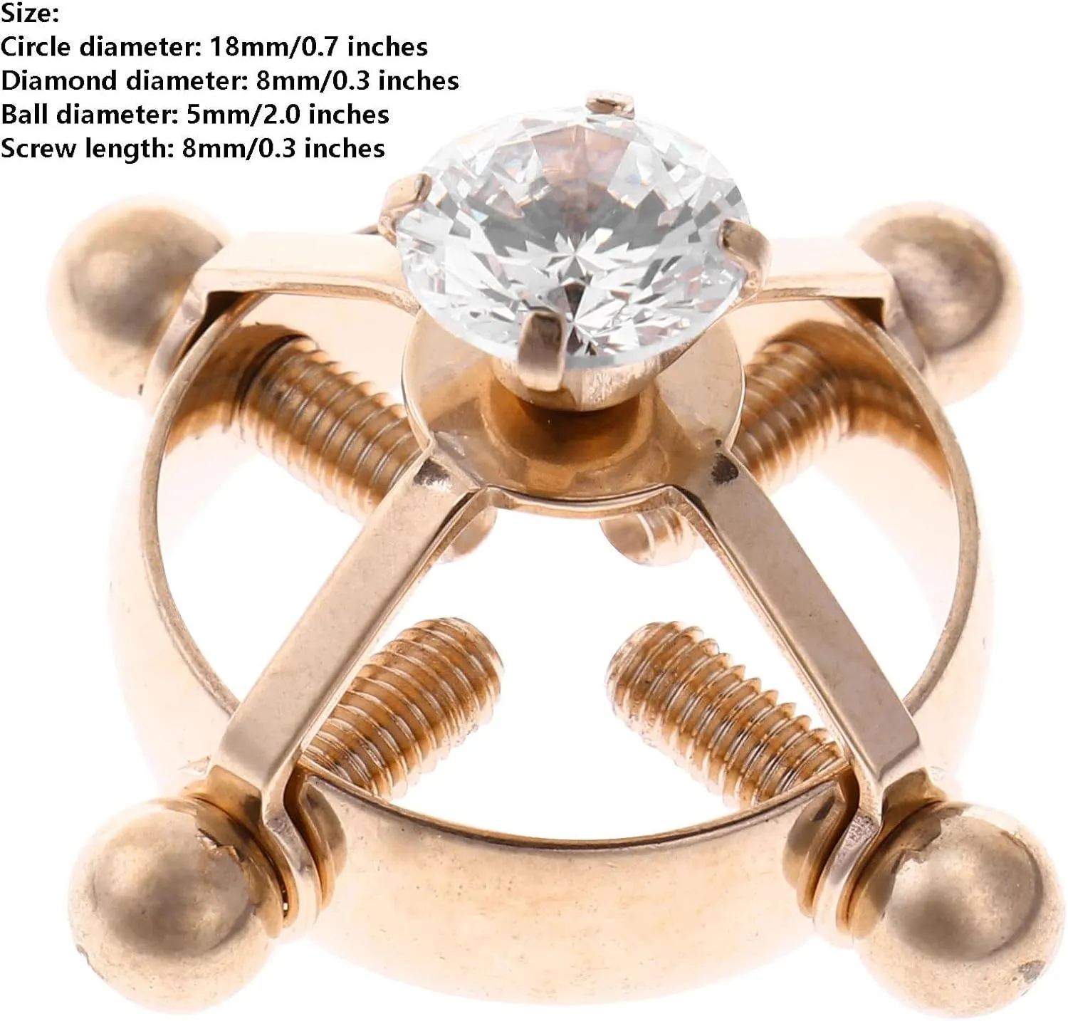 2pcs Fake Nipple Rings For WomenSurgical Steel Nipple Rings Cubic Zirconia Body Jewelry Shield Barbell Ring Bar Body Jewelry For Women