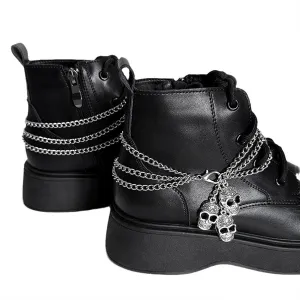 2PCS Shoe Charms Chain Shoelace Chains DIY Punk Shoe Accessories Decoration for Boot Sneaker Bag Handbags Pants Chain Keychain Cool Party for Girl Women