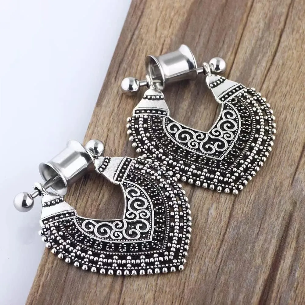 3 Pairs Stainless Steel Ear Plugs Ear Plugs Tunnel Gauge Stretcher Pierced Earrings
