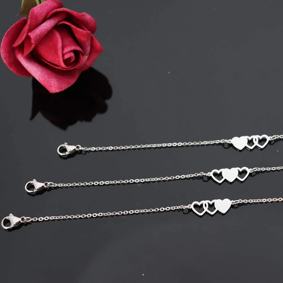 3 Sisters Ring Set Three Heart Rings of 3 Friendship Ring 3 Sister Gift