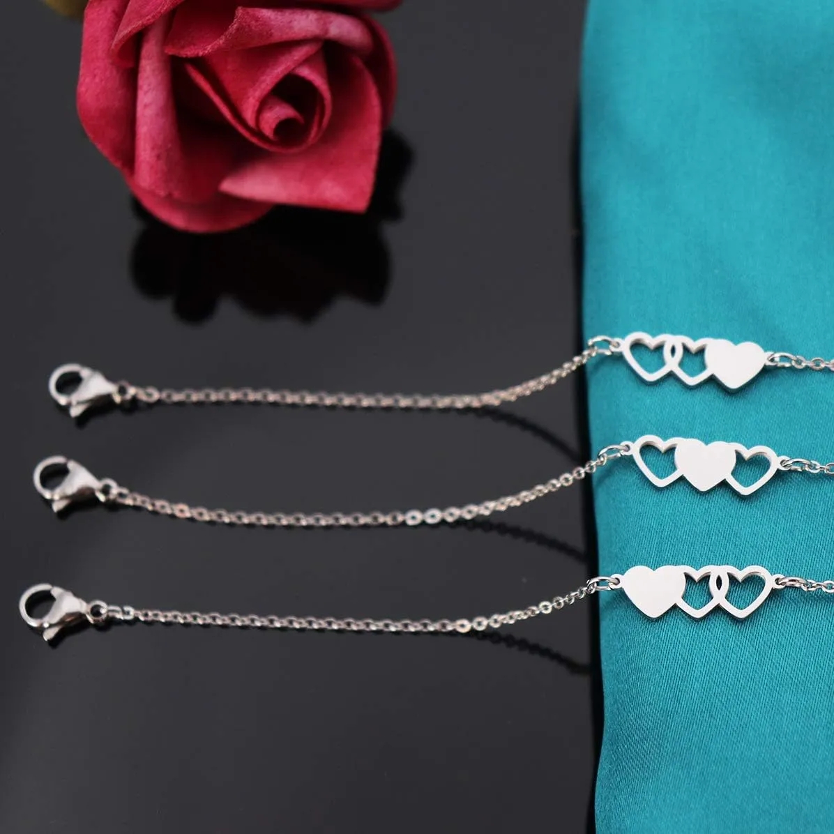 3 Sisters Ring Set Three Heart Rings of 3 Friendship Ring 3 Sister Gift