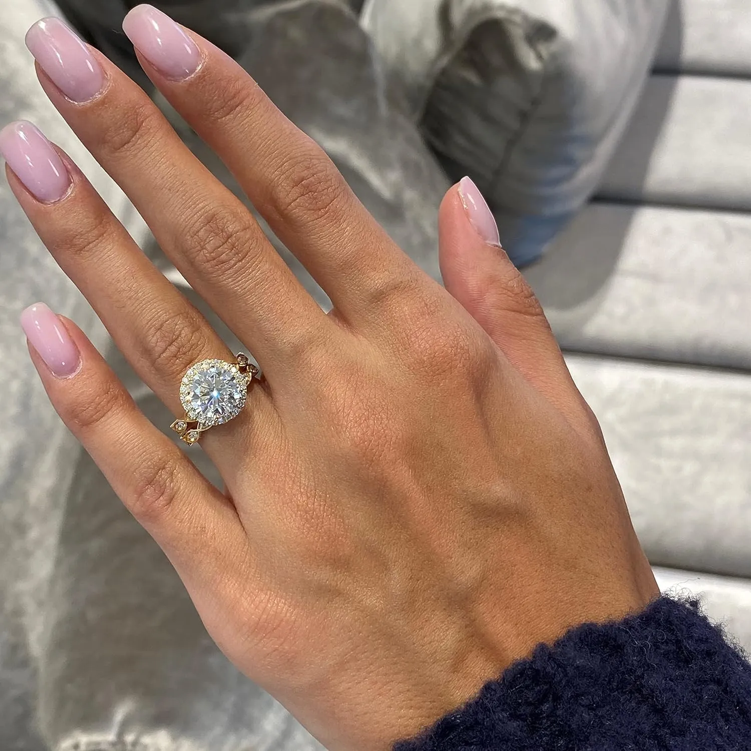3/4 Carat Lab Grown Diamond and 3 Carat Moissanite Wedding Band Ring Set for Women in 14k White or Yellow Gold Anniversary Promise Ring