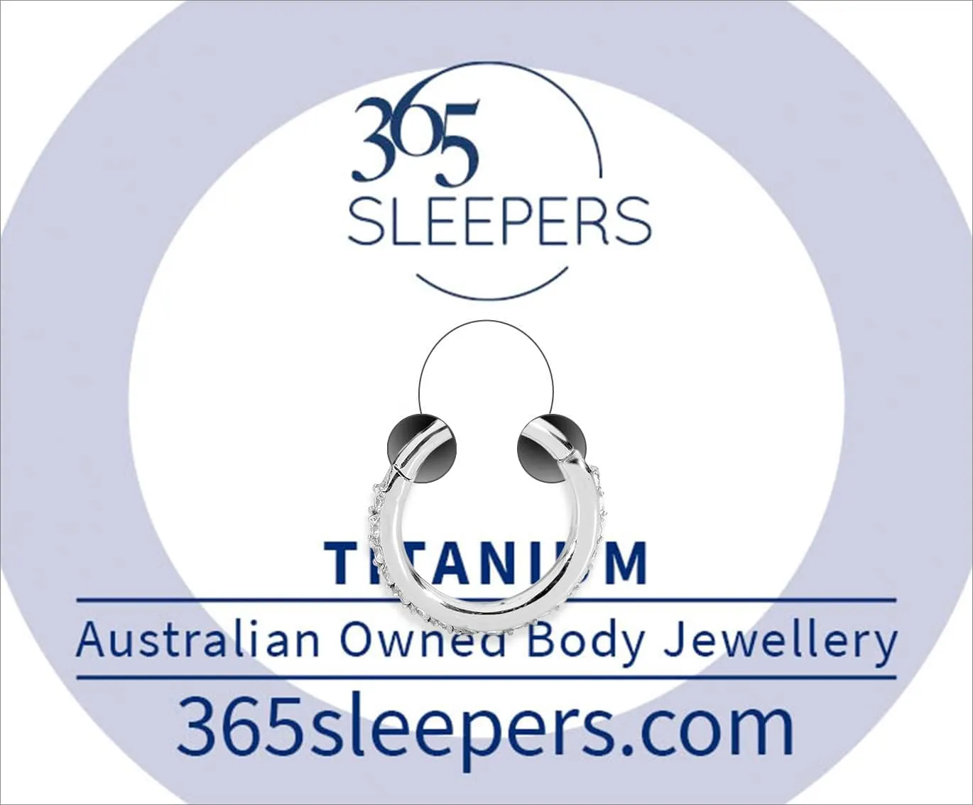 365 Sleepers Titanium Implant Grade 16G Gem Septum Jewelry Hinged Segment Ring Body Piercing Hoop Lip Rings Helix Cartilage Rook Sleeper Earrings 6mm  14mm