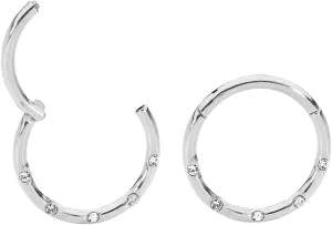 365 Sleepers Titanium Implant Grade 16G Gem Septum Jewelry Hinged Segment Ring Body Piercing Hoop Lip Rings Helix Cartilage Rook Sleeper Earrings 8mm  10mm