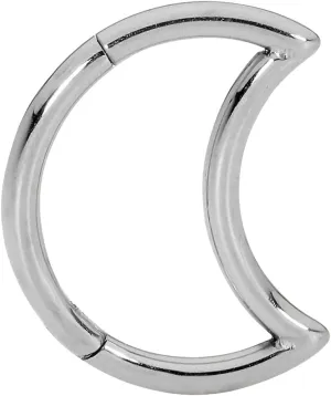 365 Sleepers Titanium Implant Grade 16G Moon Septum Jewelry Hinged Segment Ring Body Piercing Hoop Lip Rings Helix Cartilage Rook Sleeper Earrings 8mm  10mm