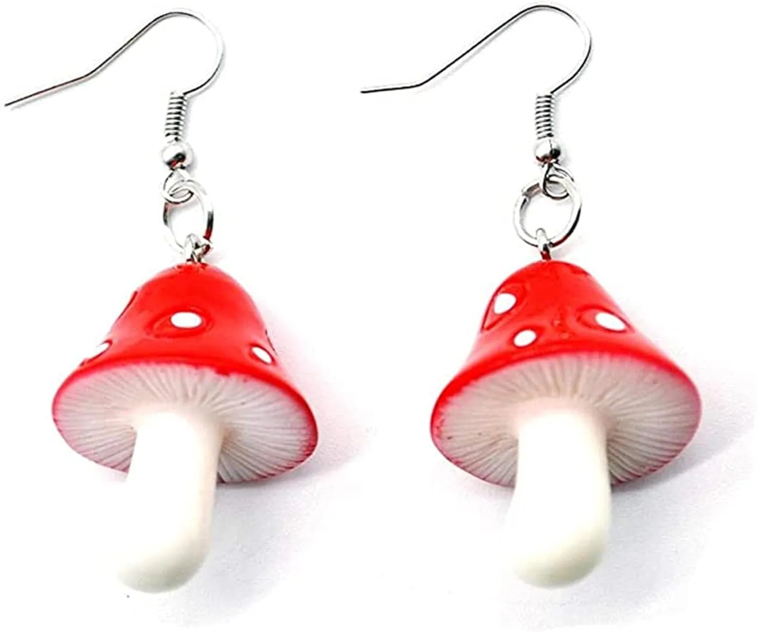 5 Pairs Dainty Mushroom Shape Pendant Earrings Set Sweet Fresh Mushroom Drop Earrings Colorful Earring Set for Women Girls Jewelry