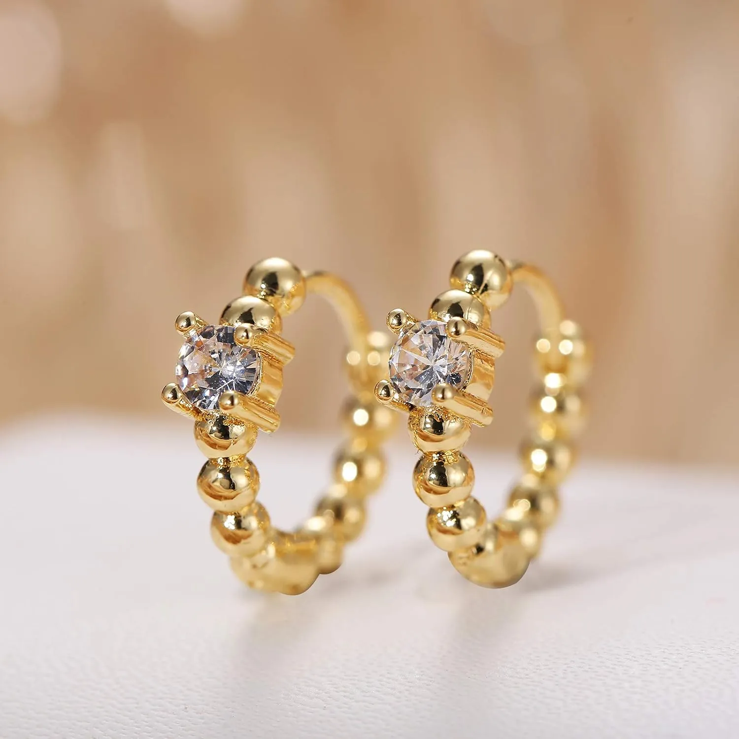 5 Pairs Gold Silver Huggies Hoop Earrings Set for Women, Small Dangle Chain Hoop Earrings Jewelry