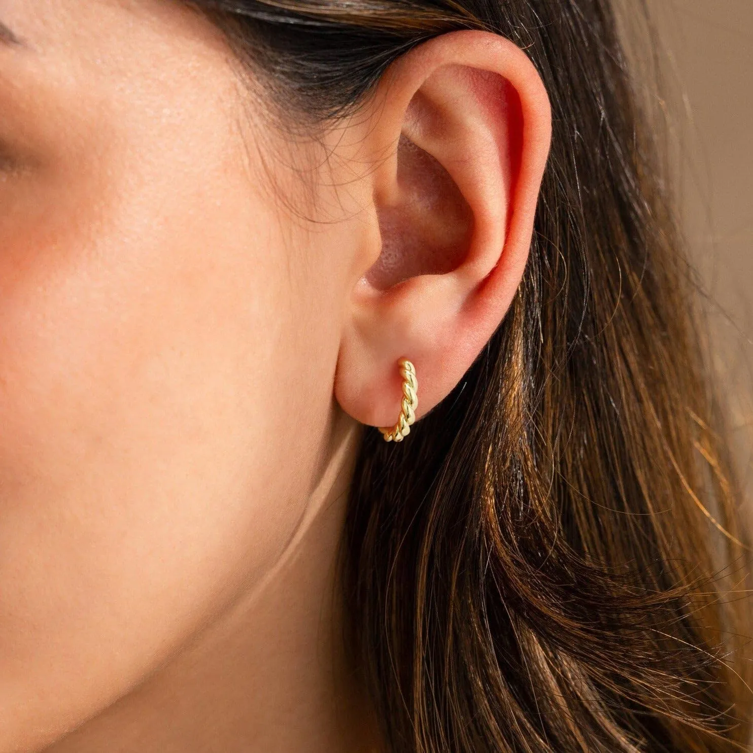 6 Pairs 14K Gold Hoop Earrings for Women,Chunky Hoop Earrings Multipack Hypoallergenic,Lightweight Hoop Earrings for Women Gold Jewelry Gifts