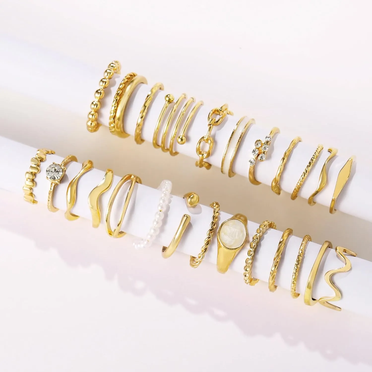 73 Pcs Gold Knuckle Rings for Women, 14K Gold Stackable Chunky Rings Pack, That Don't Tarnish Gold Rings, Vintage Boho Heart Butterfly Ring Jewelry Set