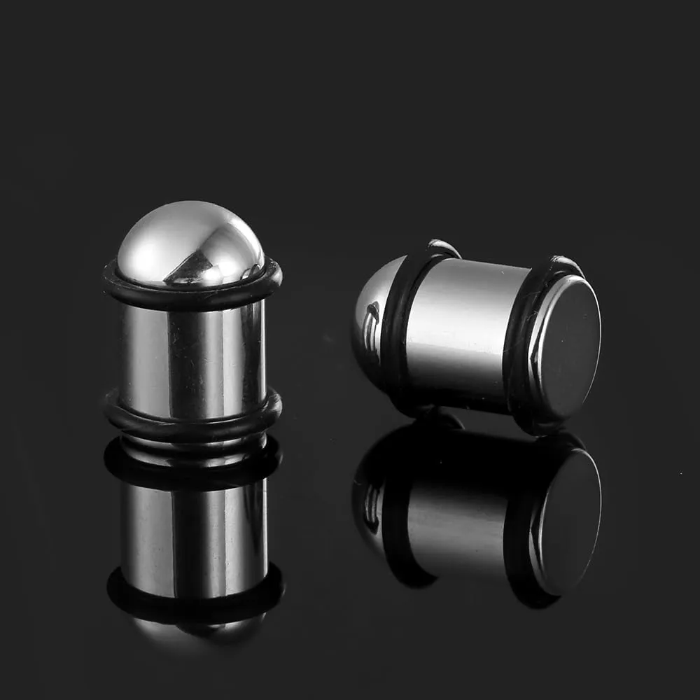 8 Pairs(6.5mm-10mm)/ 10 Pairs(1.6-6mm) Stainless Steel Ear Stretching Kit with 4PCS O-Rings/Pair,Full Size 0.5mm increments Ear Gauges Tunnels Plugs,Black Silver Gold Body Piercing for women men