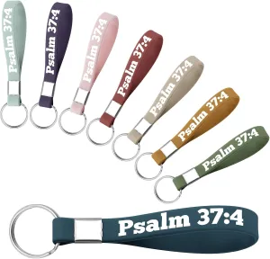8 Pcs Christian Bible Keychains with Scripture Silicone Key Chains Inspirational Bible Verse Keychain Christian Gifts for Church Baptism First Confirmation Easter Faith Gifts