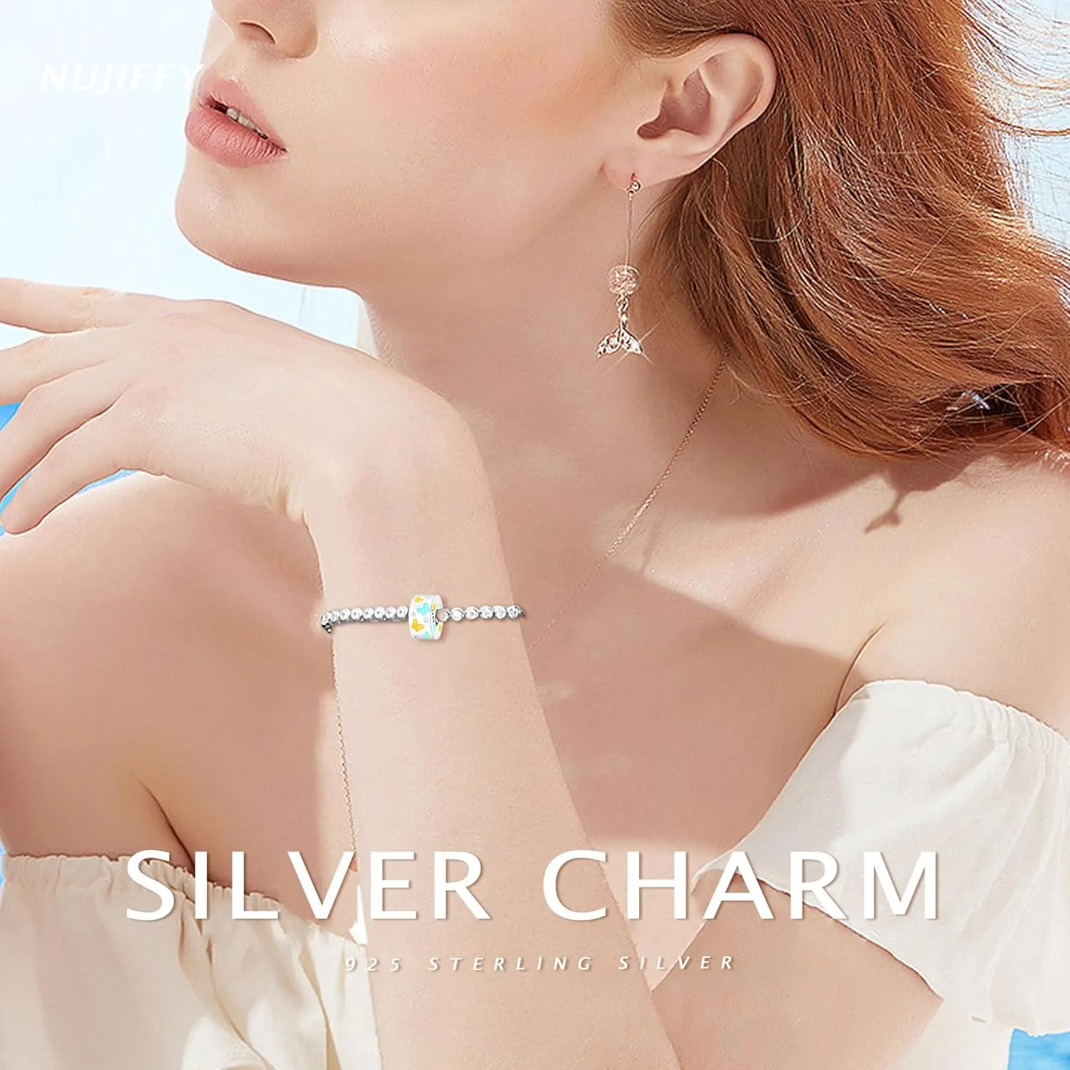 925 Sterling Silver Charms Beads for Bracelets Necklaces, Boho Dream Catcher Star Moon Shell Cat Butterfly Heart Airplane Pendant, Blue Purple Colorful Cute Jewelry Birthday Gift for Women Men