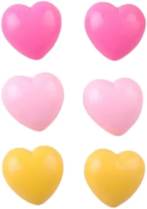 Acrylic Candy Color Heart Stud Earrings for Women Cute 70s 80s Neon Resin Love Heart Shape Earrings Valentine's Day Couple Jewelry Gift-