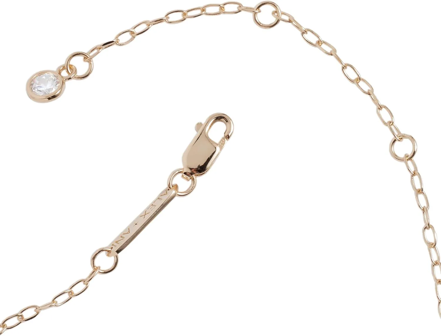 Alex and Ani Precious Elongated Initial Necklace V