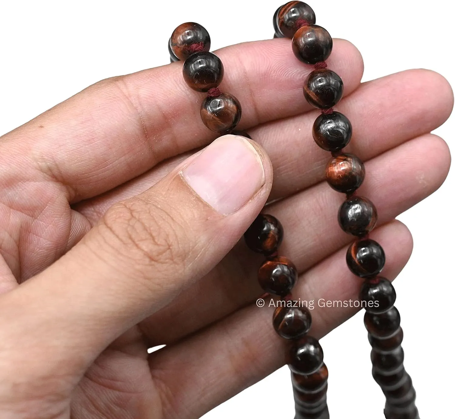 Amazing Gemstone Japa Mala 108 Prayer Beads Necklace and Wrist Mala Bracelet for Meditation