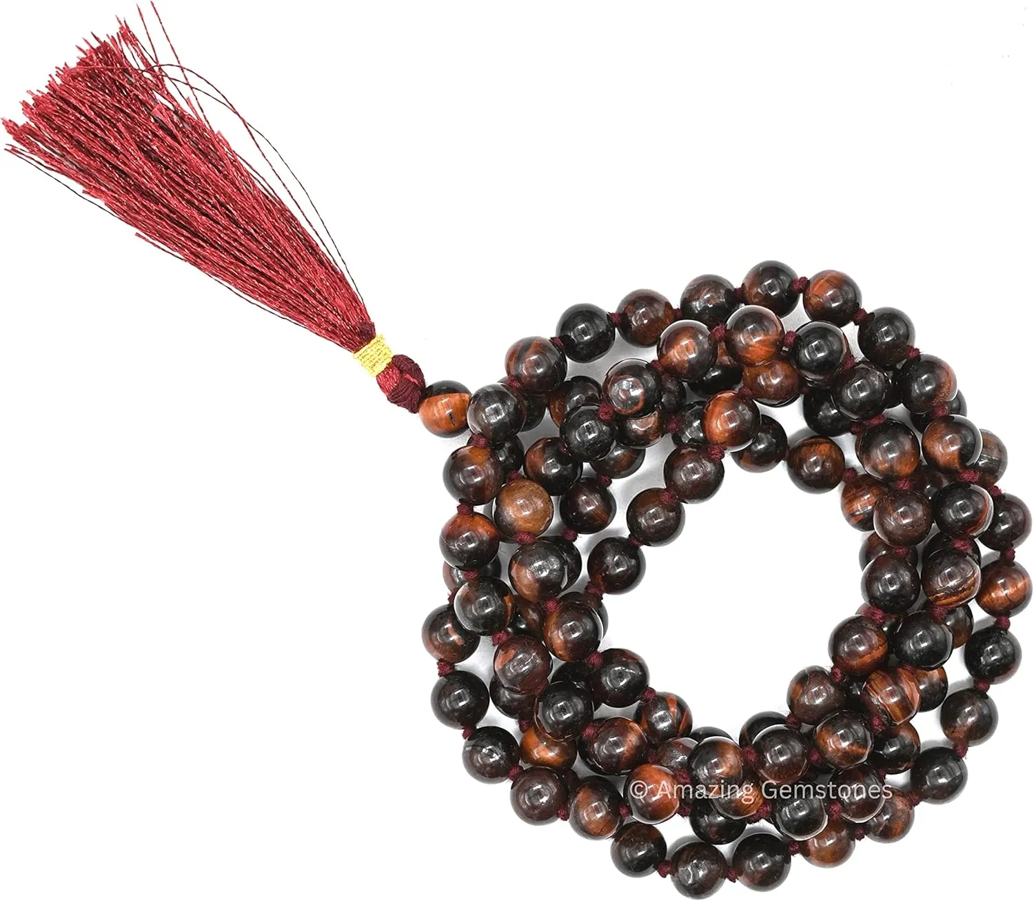 Amazing Gemstone Japa Mala 108 Prayer Beads Necklace and Wrist Mala Bracelet for Meditation
