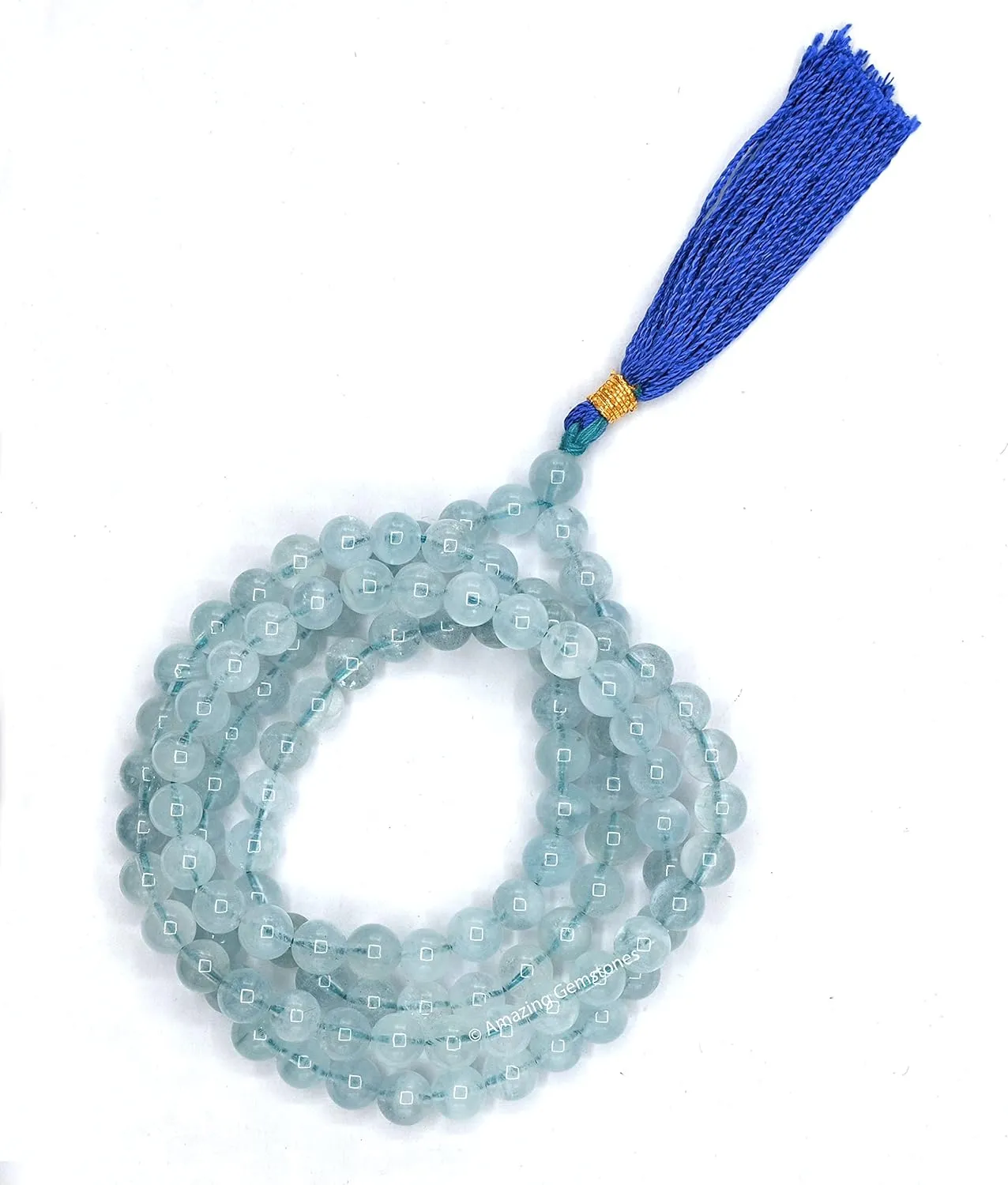 Amazing Gemstone Japa Mala 108 Prayer Beads Necklace and Wrist Mala Bracelet for Meditation