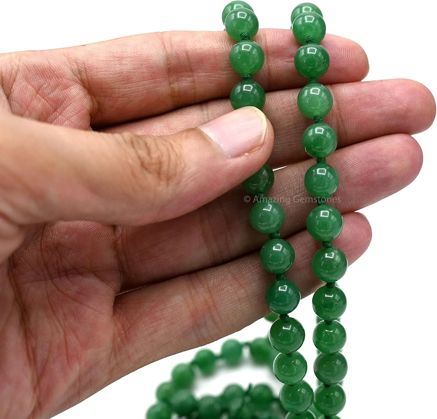Amazing Gemstone Japa Mala 108 Prayer Beads Necklace and Wrist Mala Bracelet for Meditation