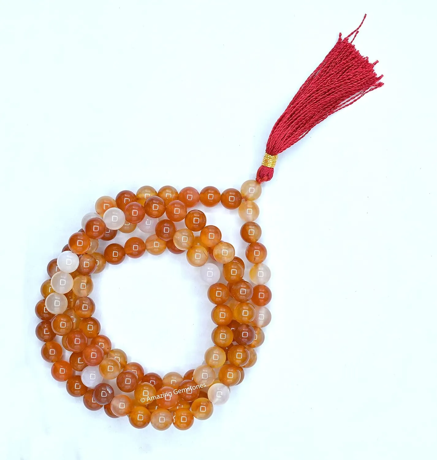 Amazing Gemstone Japa Mala 108 Prayer Beads Necklace and Wrist Mala Bracelet for Meditation